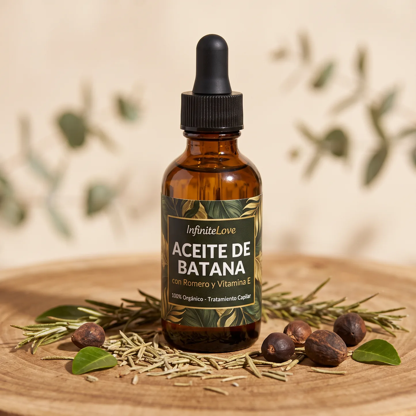 Aceite de Batana Orgánico con Romero y Vitamina E - Tratamiento Capilar 60ml