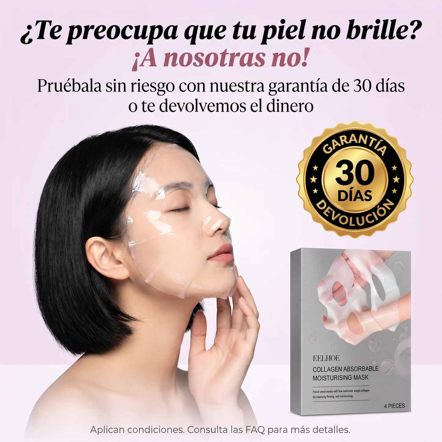 Presentación de una mascarilla facial InfiniteGlow