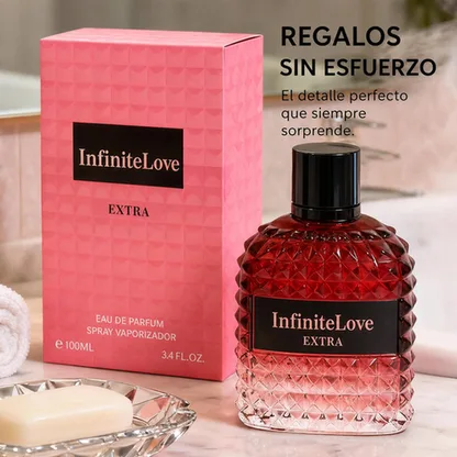 InfiniteLove Extra Eau de Parfum Frutal Floral Ambar Vainilla Grosella Ron Rosa Mujer 100ml