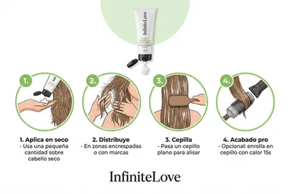 Pasos de uso Crema Transformación Capilar InfiniteLove
