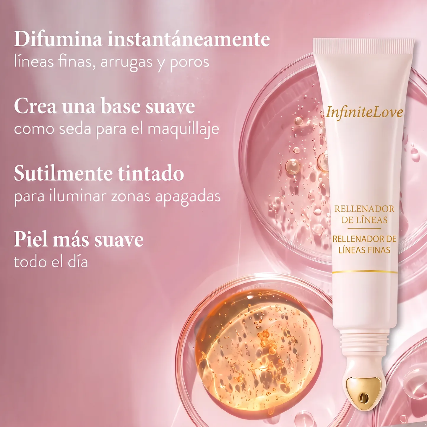 Beneficios - Difumina líneas arrugas y poros InfiniteLove v3