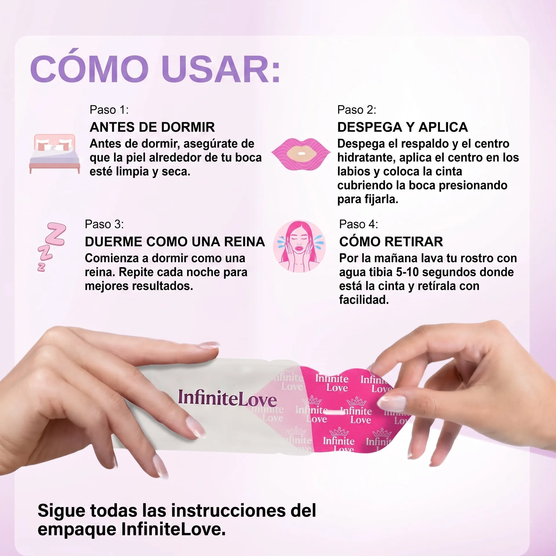 Cómo Usar - 4 Pasos InfiniteLove