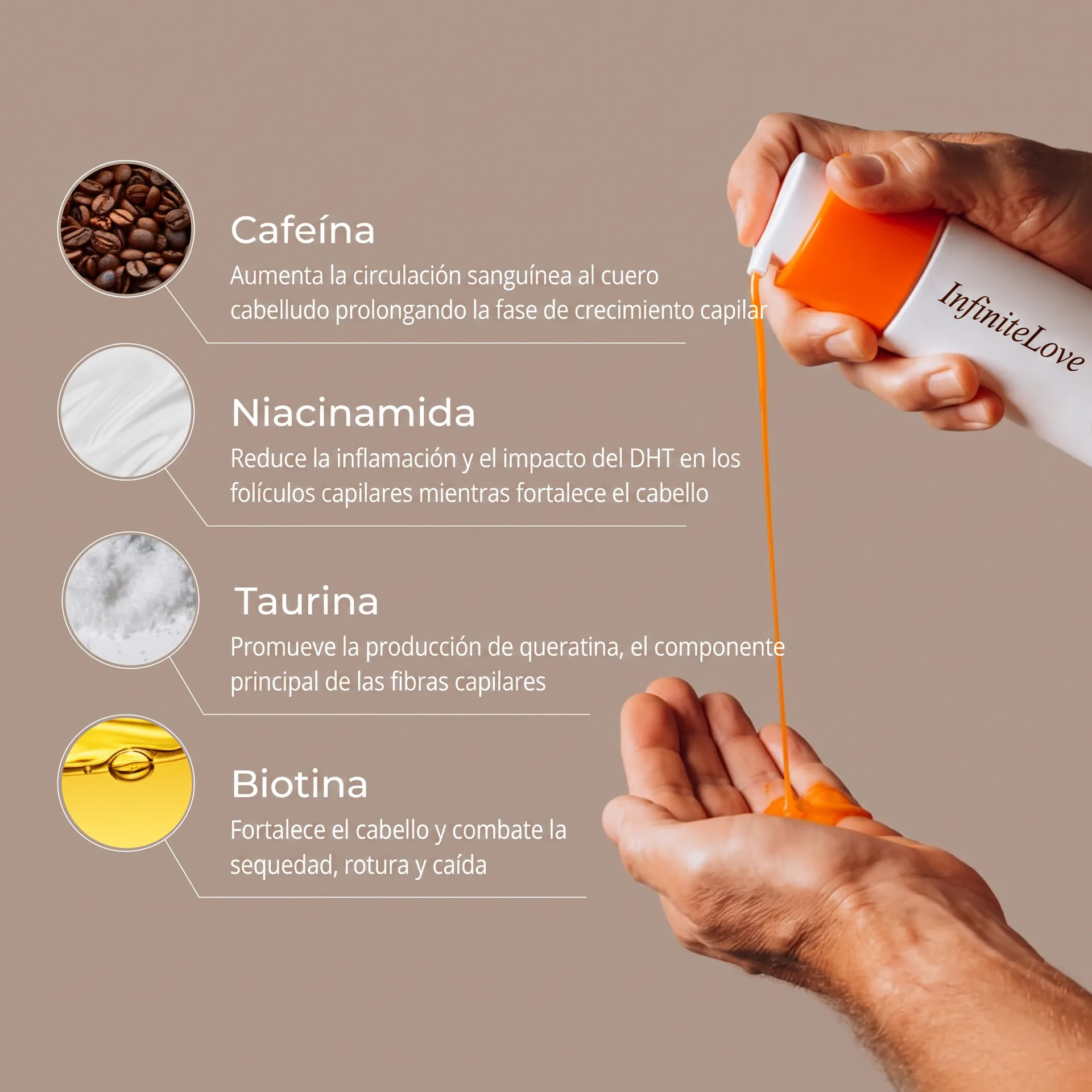 Ingredientes Cafeína Niacinamida Taurina Biotina InfiniteLove