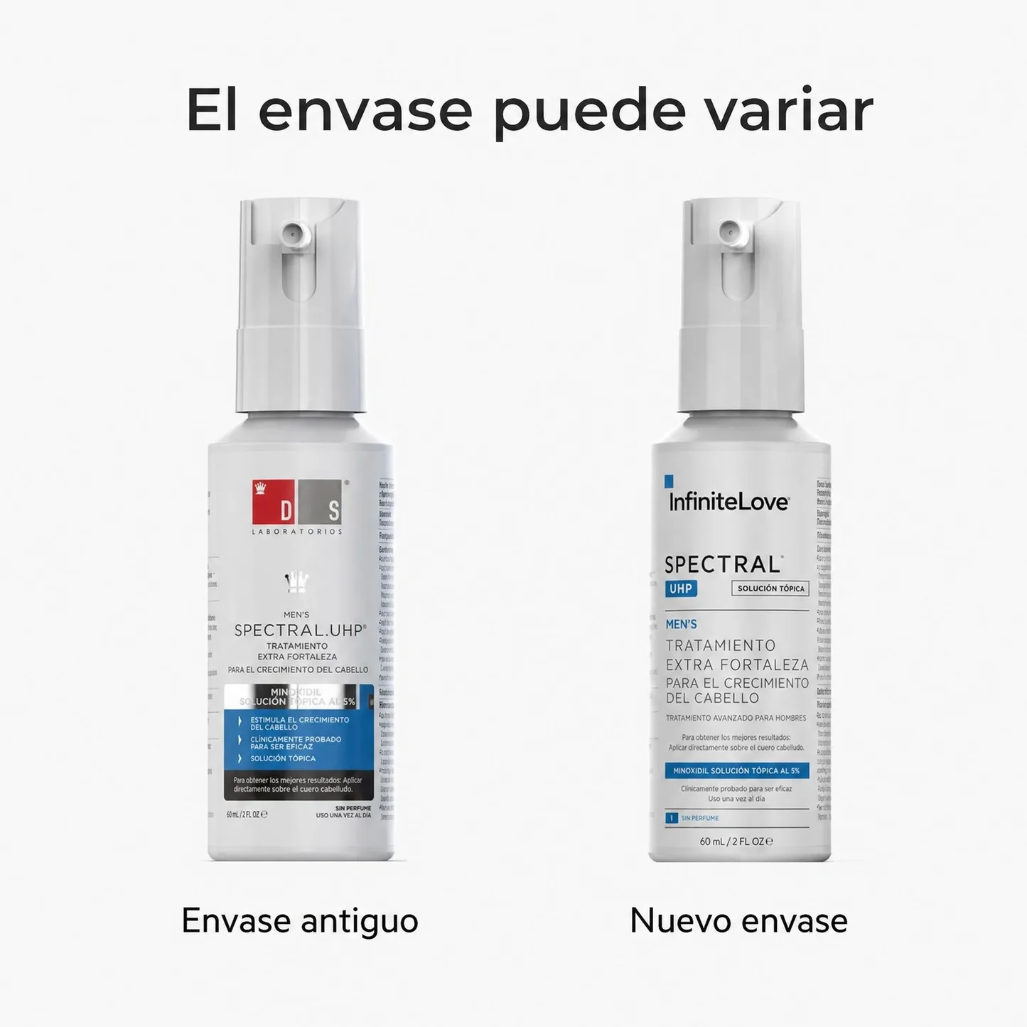 Spectral UHP Tratamiento Fuerza Extra Recrecimiento Capilar Minoxidil 5% Nanosoma Hombre 60ml