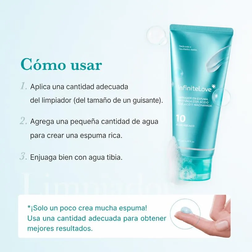 Espuma Limpiadora Profunda Ácido Azelaico Niacinamida Control Sebo K-Beauty 120g