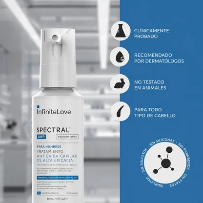 Spectral UHP Tratamiento Fuerza Extra Recrecimiento Capilar Minoxidil 5% Nanosoma Hombre 60ml