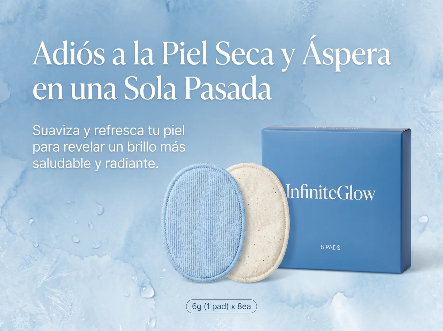 InfiniteGlow - Pads Exfoliantes Corporales (8 Unidades)
