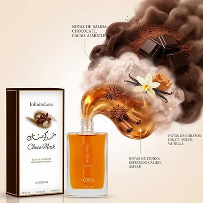 Choco Musk Eau de Parfum Fragancia Gourmet Chocolate Vainilla Almizcle Unisex 50ml