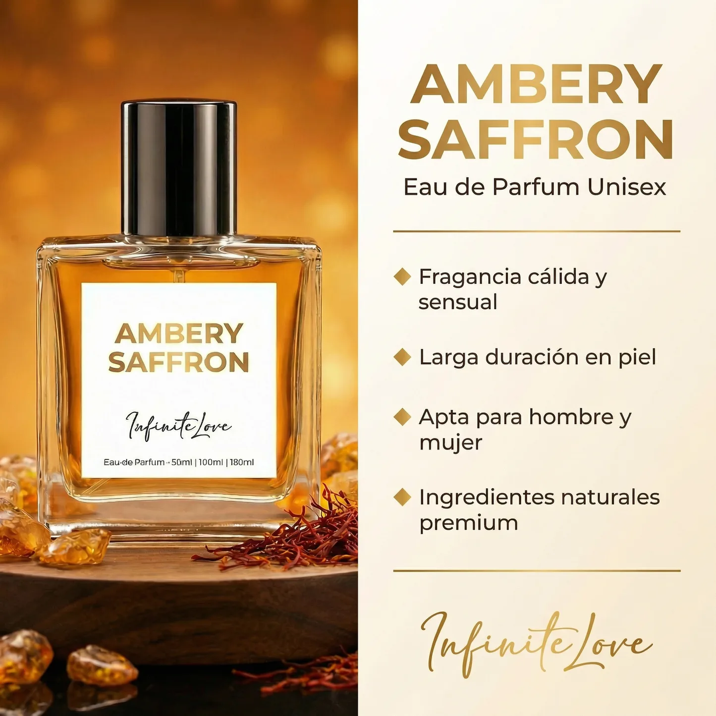 Perfume Ámbar Azafrán – Fragancia Intensa y Sofisticada