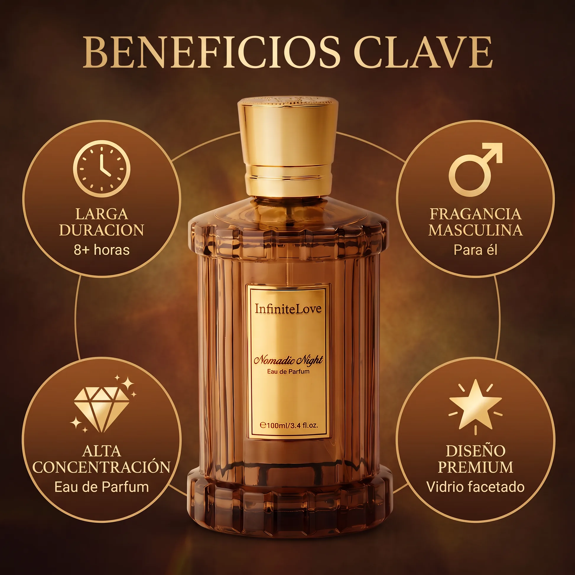 Nomadic Night - Beneficios Clave Fragancia Masculina