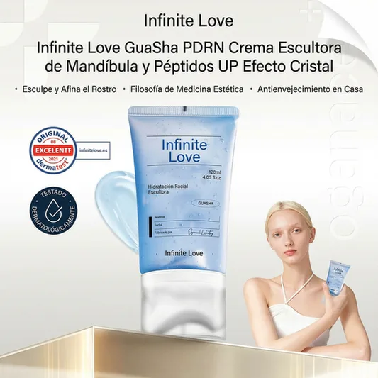 Crema Gel Tensora Coreana 'Oganacell' con Aplicador Gua Sha y PDRN para Reducir Papada, Desinflamar y Definir la Mandíbula