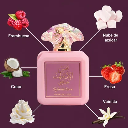Perfume Mujer Eau de Parfum Rosa Rubor Notas Afrutadas Vainilla Larga Duración 100ml