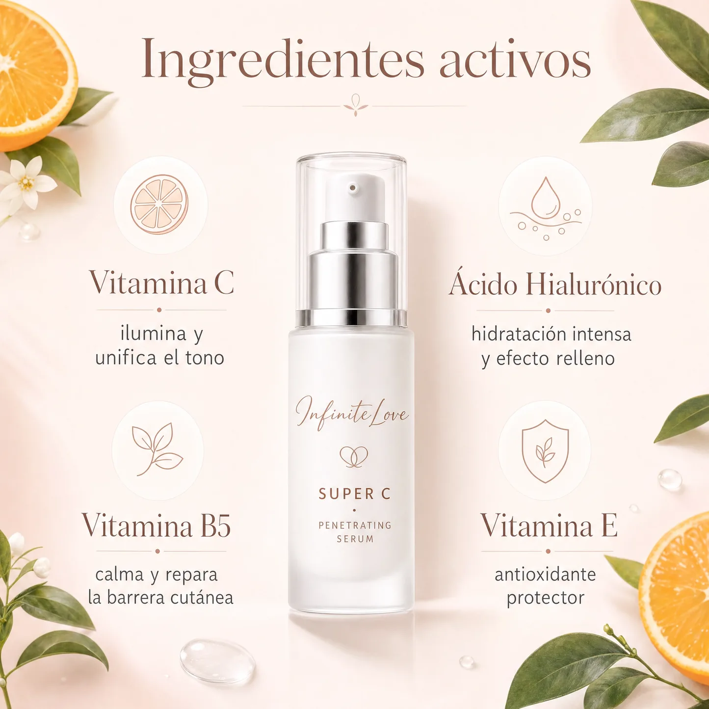 Sérum Super C Multiusos · Vitamina C + Ácido Hialurónico