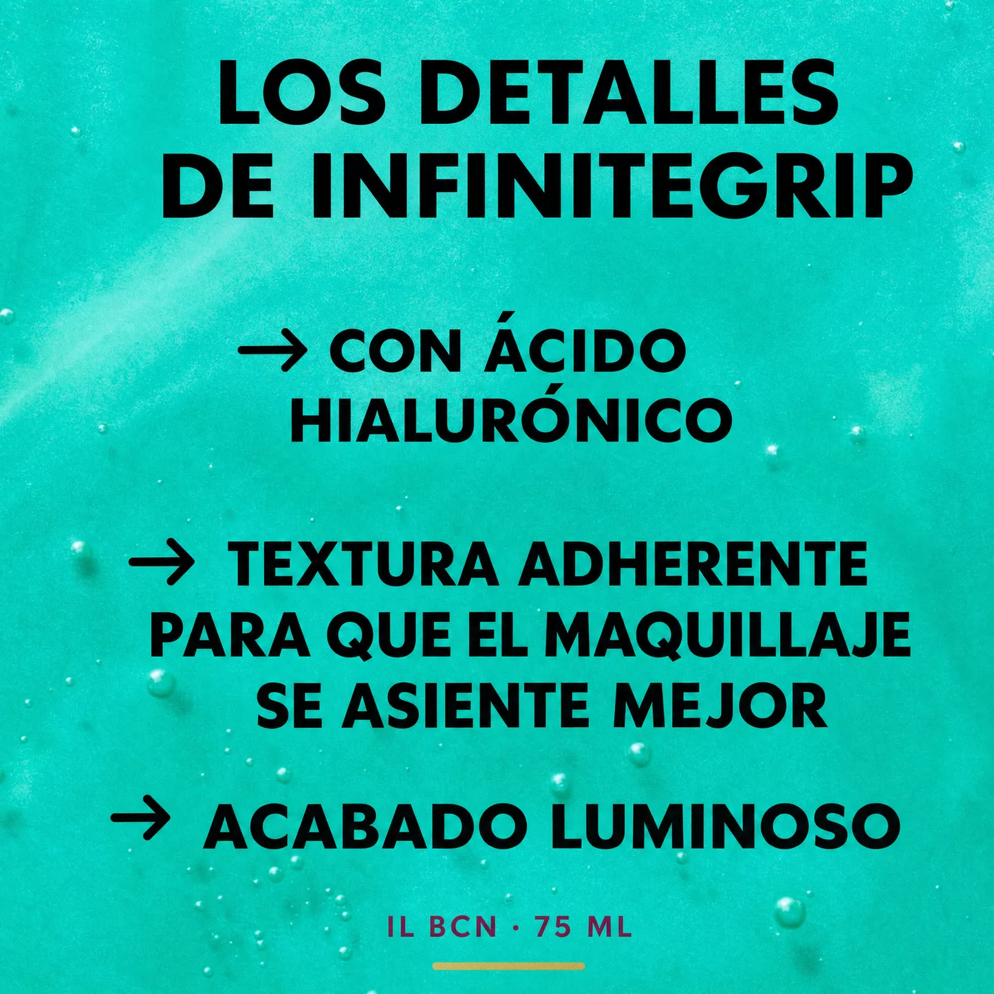 InfiniteGrip — Primer Gel Adherente de 75 ml con Acabado Luminoso