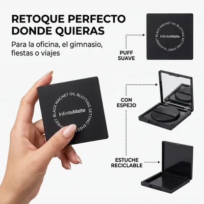 InfiniteMatte - Papeles Absorbentes de Grasa 2 en 1