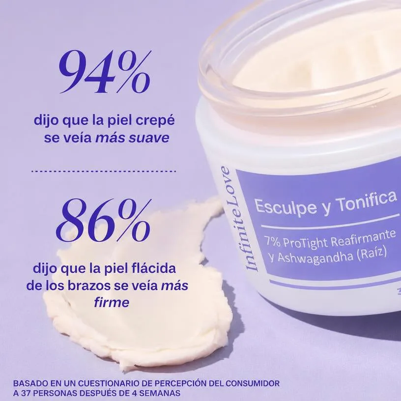Crema Reafirmante y Tonificante para Brazos 7% Complejo ProTight Ashwagandha Anti-Flacidez 100ml