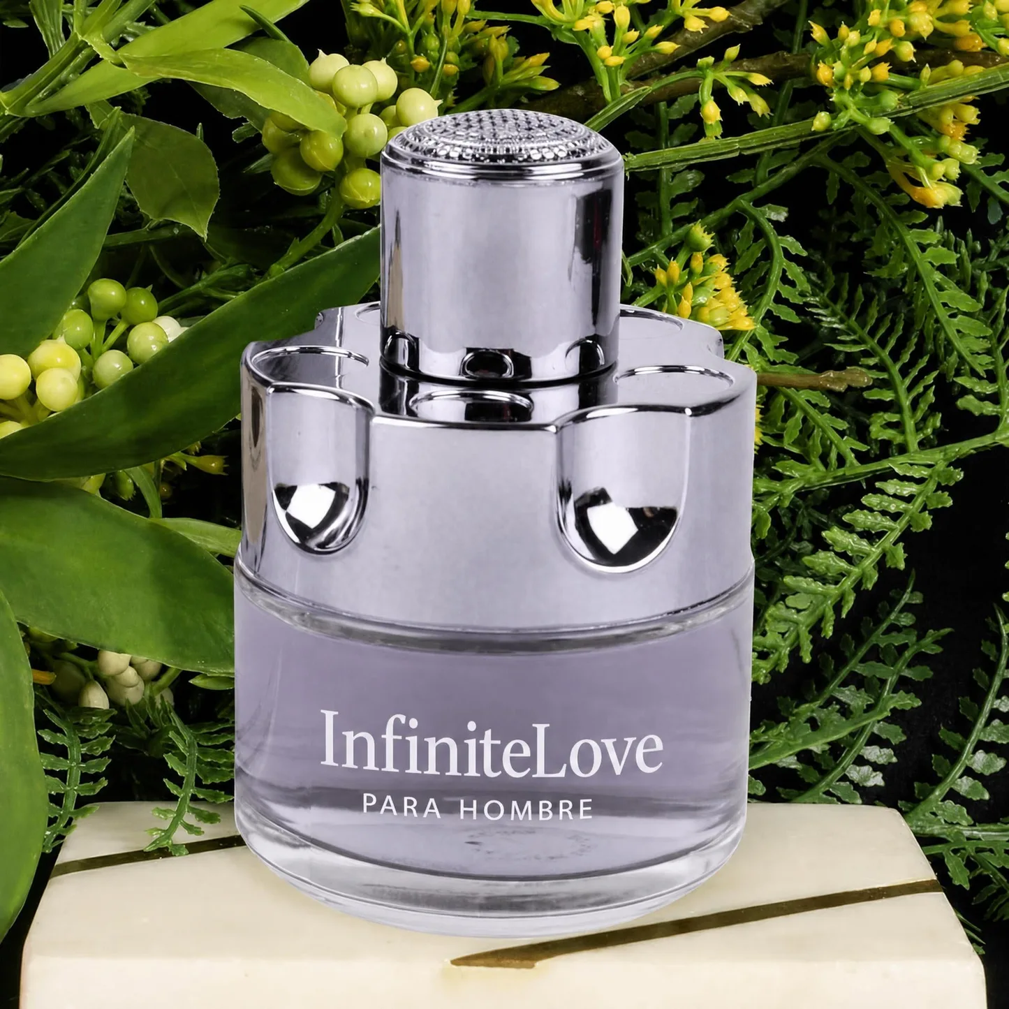 InfiniteLove Silver Homme — Eau de Toilette Masculina Cítrica, Especiada y Amaderada 100 ml