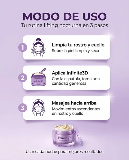 Infinite3D - Crema Lifting 3D Coreana con 17 Péptidos