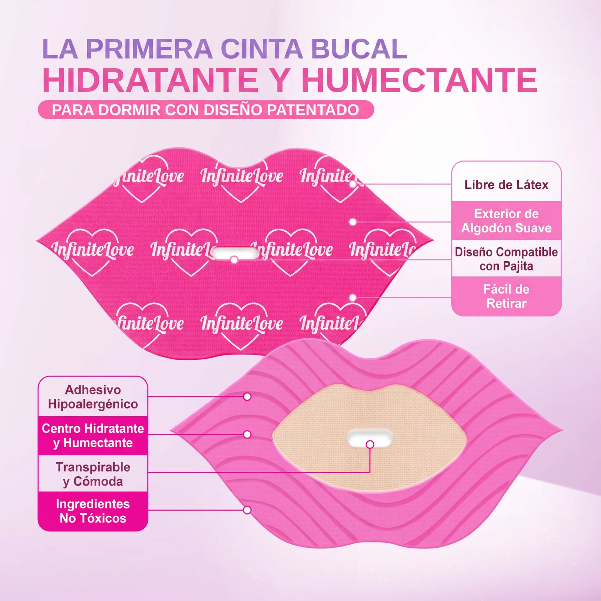 La Primera Cinta Bucal Hidratante - Diseño Patentado