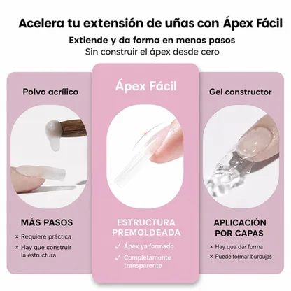 Ápex Fácil — Tips Premoldeados para Uñas · 96 unidades · 16 tallas