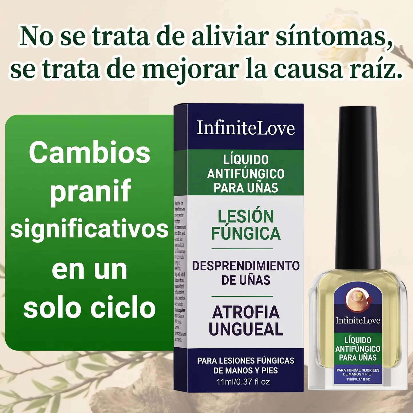 InfiniteLove Liquido Antifungico Para Unas Tratamiento Hongos Manos y Pies