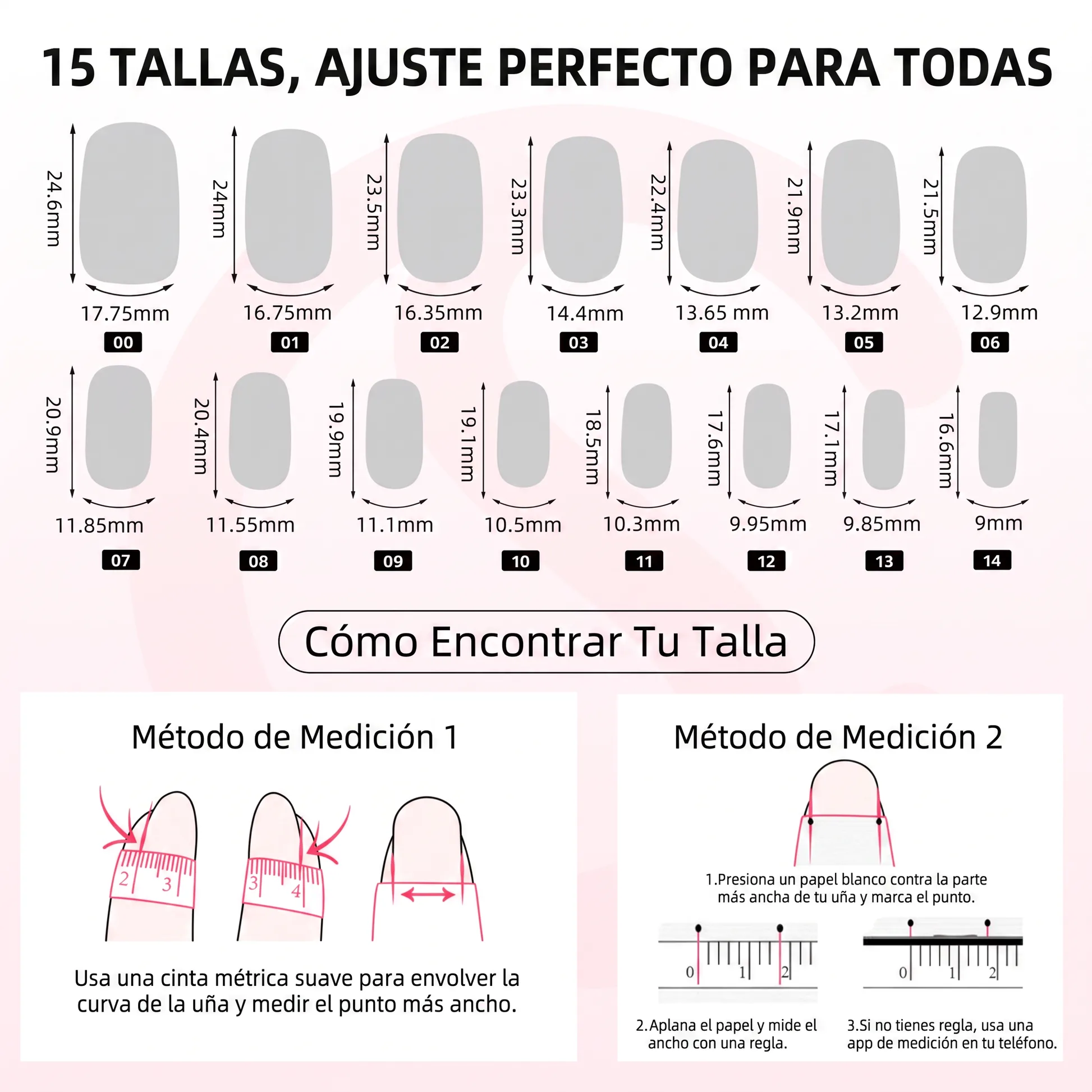 15 Tallas Ajuste Perfecto