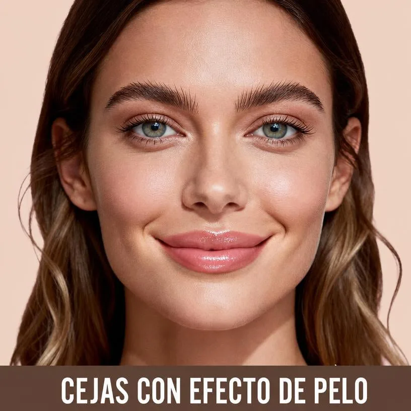 Lápiz de Cejas Micropunta 4 Puntas Resistente al Agua Anti-Manchas 24h Tono Marrón Pack 2 Uds