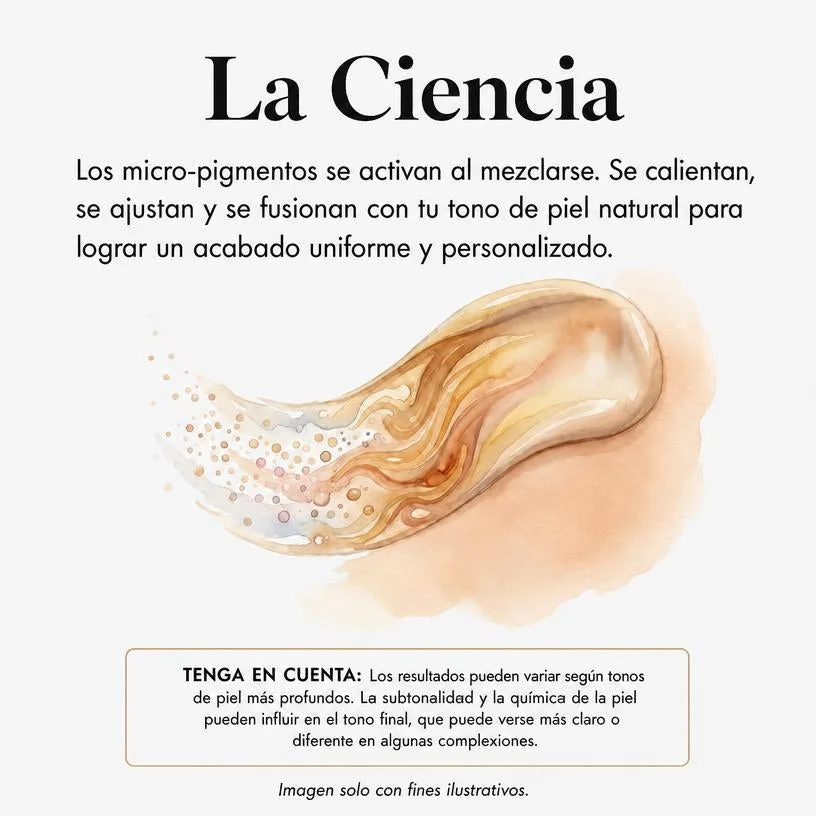 Base Maquillaje Adaptativa Cambia de Color SPF15 Cobertura Natural 16h 30ml