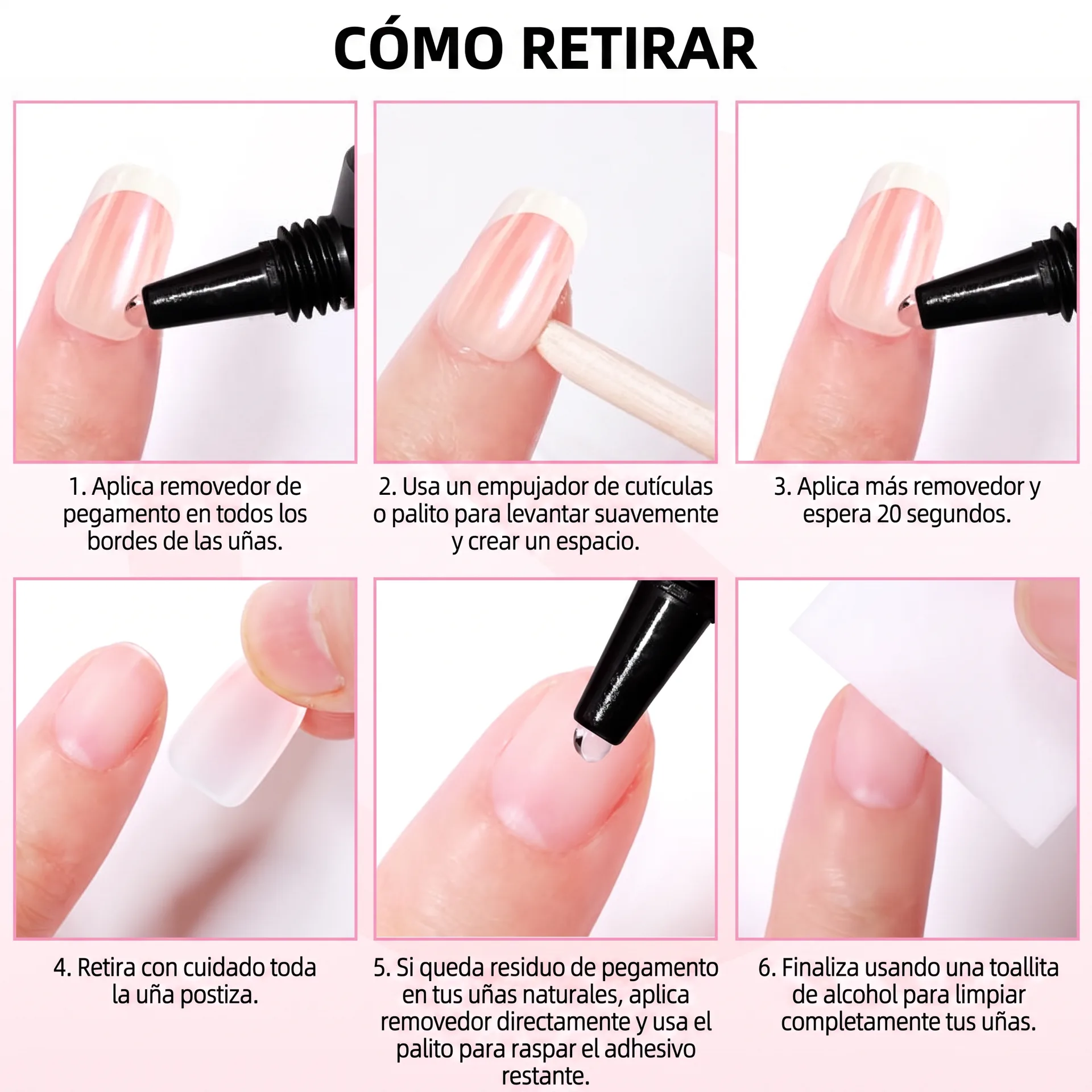 Cómo Retirar las Uñas Postizas - 6 Pasos