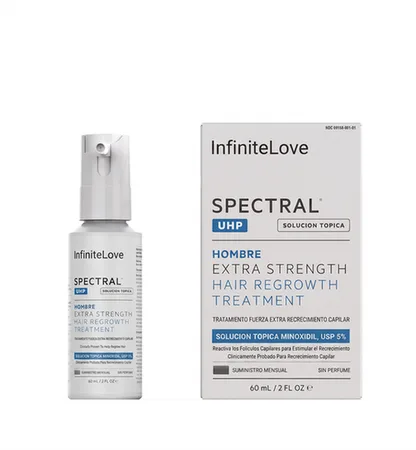 Spectral UHP Tratamiento Fuerza Extra Recrecimiento Capilar Minoxidil 5% Nanosoma Hombre 60ml