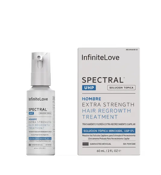 Spectral UHP Tratamiento Fuerza Extra Recrecimiento Capilar Minoxidil 5% Nanosoma Hombre 60ml