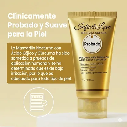 GoldMask — Mascarilla Nocturna Peel-Off de Cúrcuma y Ácido Kójico