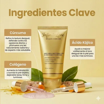 GoldMask — Mascarilla Nocturna Peel-Off de Cúrcuma y Ácido Kójico