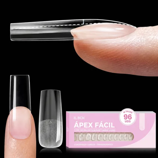 Ápex Fácil — Tips Premoldeados para Uñas · 96 unidades · 16 tallas
