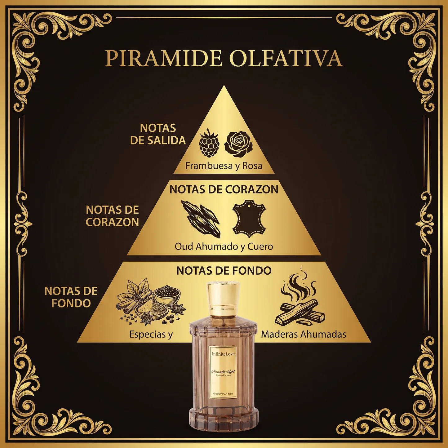 Nomadic Night - Eau de Parfum para Hombre con Oud Ahumado y Ámbar 100ml