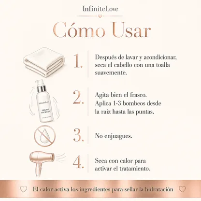 InfiniteLove Dream Cocktail - Tratamiento Capilar con Aceite de Coco Sin Enjuague
