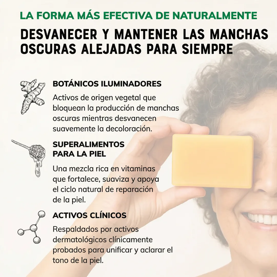 Jabón Antimanchas con Ácido Kójico y Cúrcuma – Aclara, Ilumina y Unifica la Piel