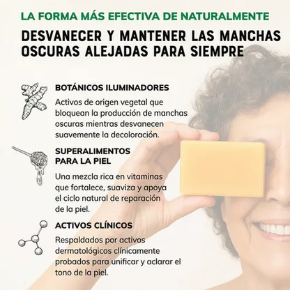 Jabón Antimanchas con Ácido Kójico y Cúrcuma – Aclara, Ilumina y Unifica la Piel
