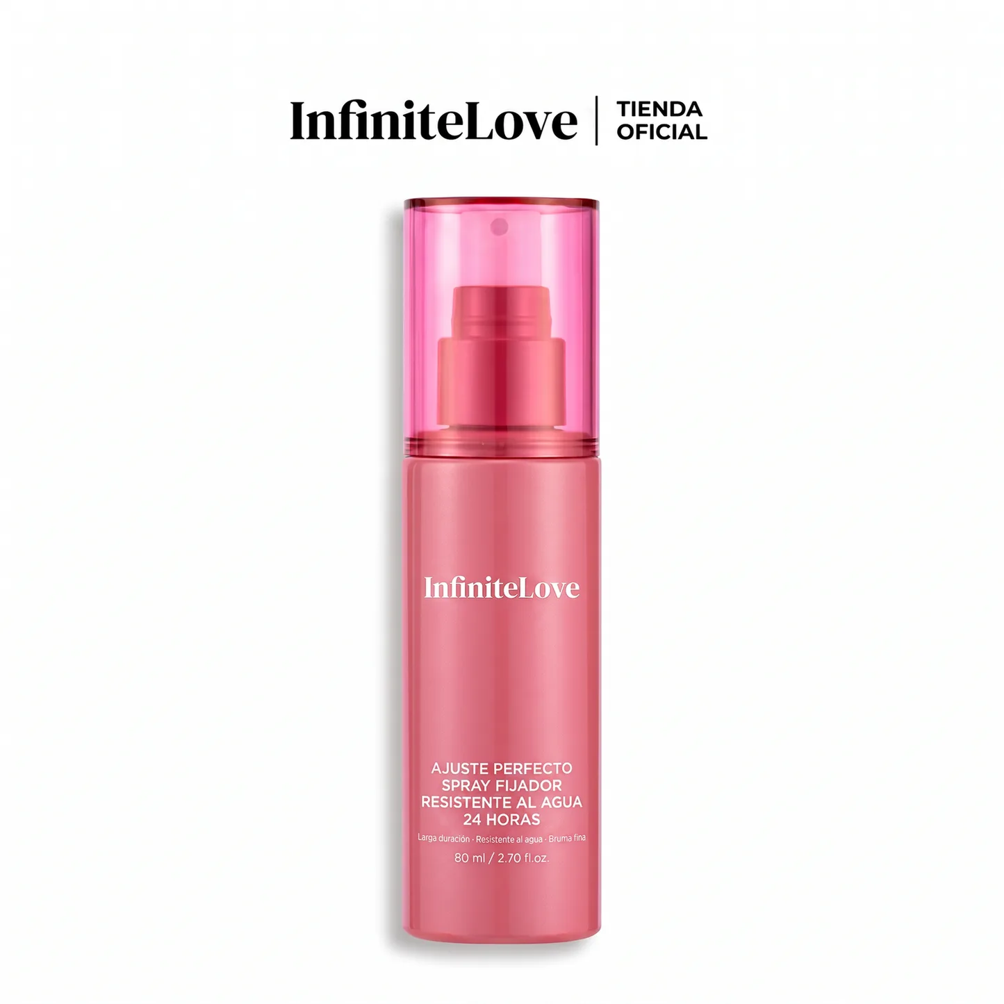 Spray Fijador de Maquillaje Waterproof 24H Bruma Microfina Resistente Agua Sudor Transferencia K-Beauty 80ml